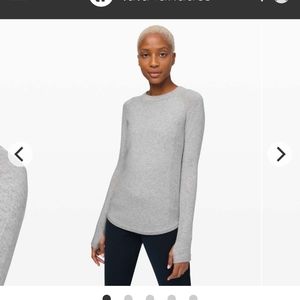 Lululemon Sit In Lotus Sweater Cashmere - NWT - Sz 12 -Heathered Core Light Grey